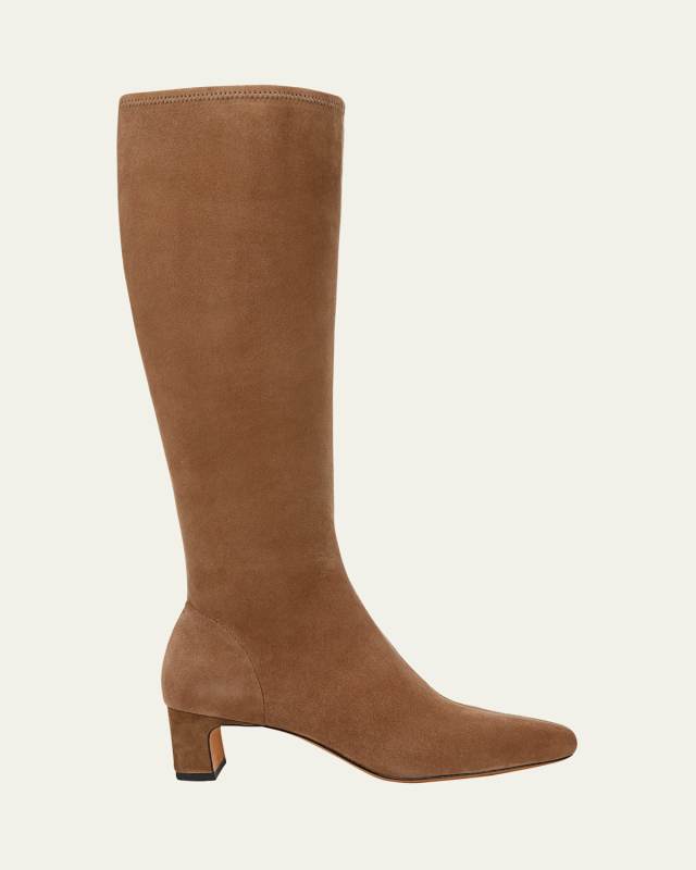 Saira Suede Kitten Knee Boots